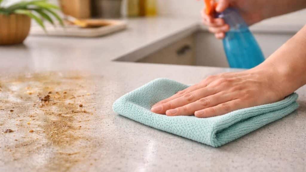Always clean dirt & grease before using disinfectant