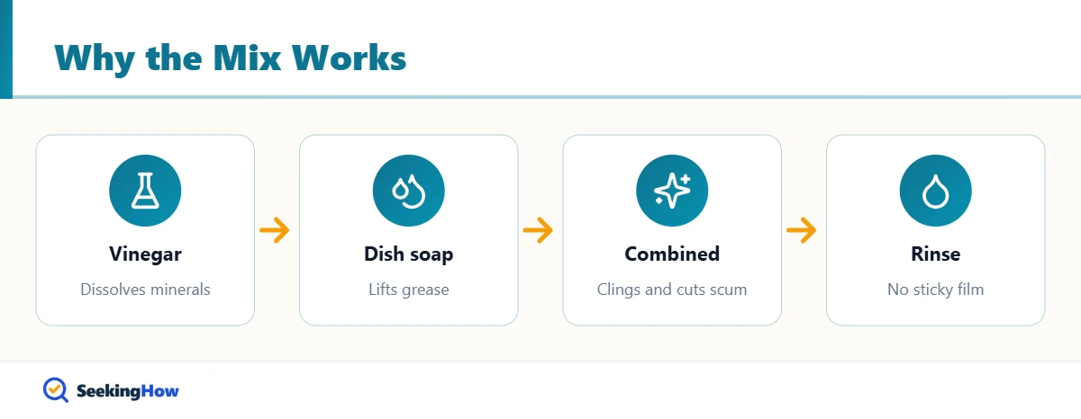 How vinegar and dish soap work together for cleaning