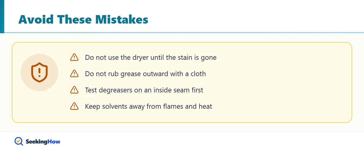 Mistakes to avoid when getting bike grease out of jeans