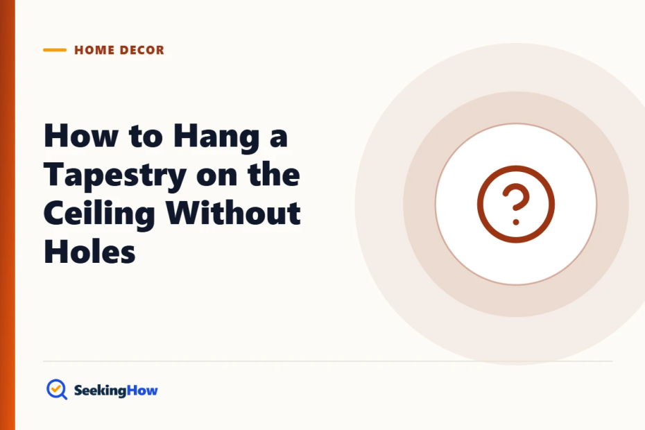 How to Hang a Tapestry on the Ceiling Without Holes
