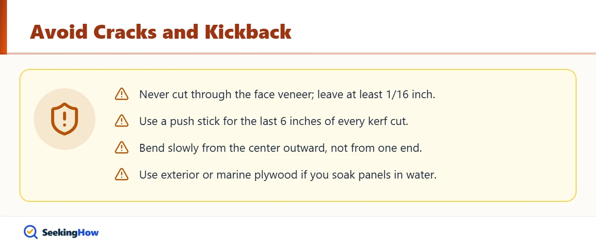 Safety tips for bending plywood without steam