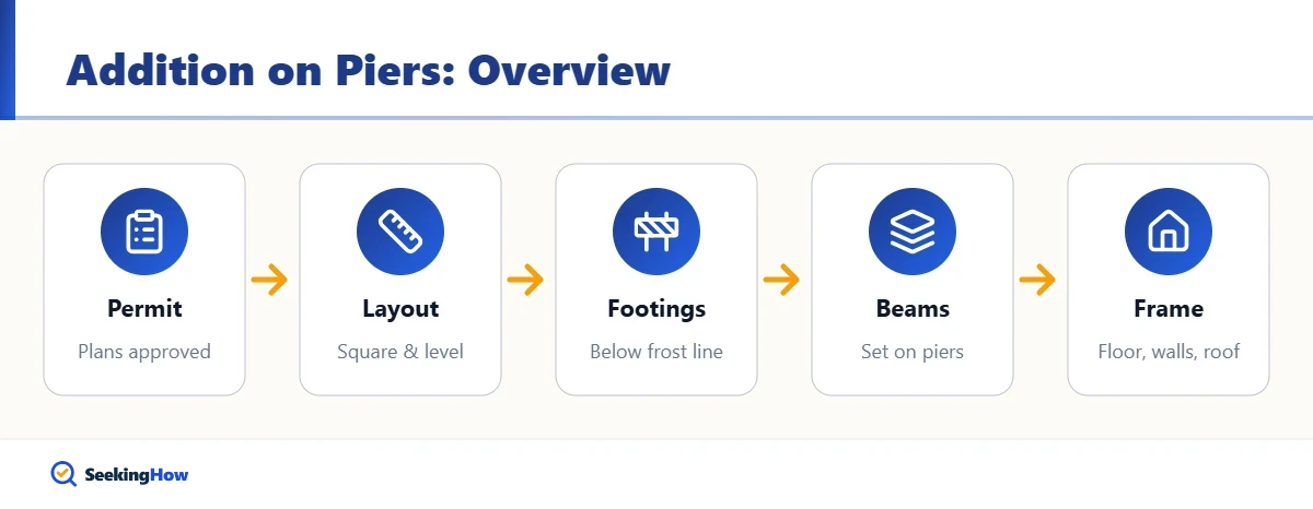 Overview of how to build an addition on piers
