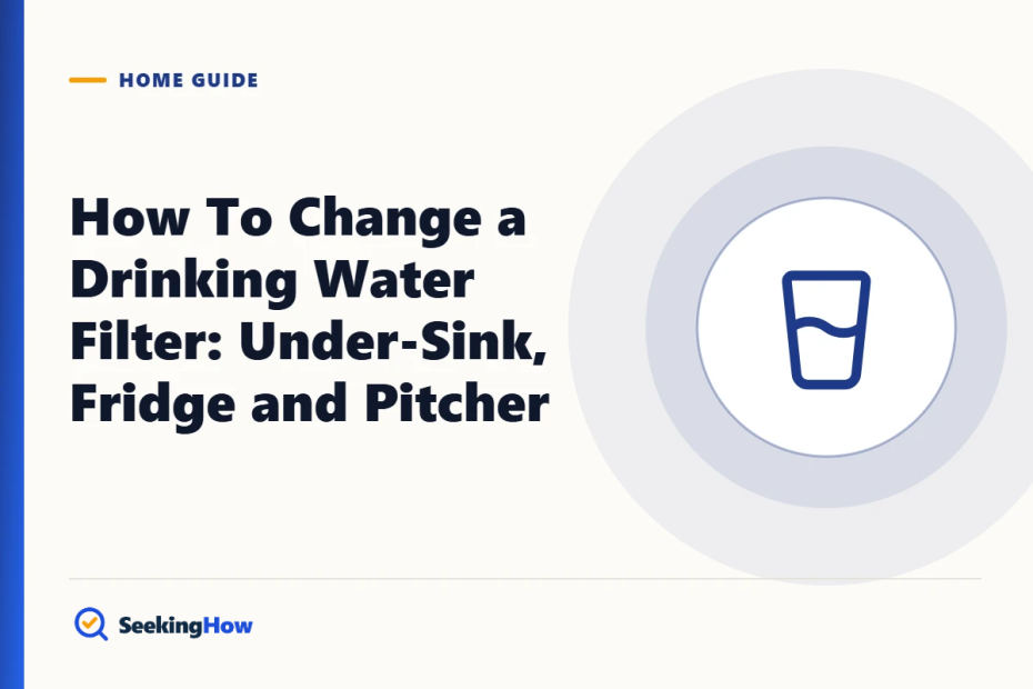 How To Change a Drinking Water Filter: Under-Sink, Fridge and Pitcher