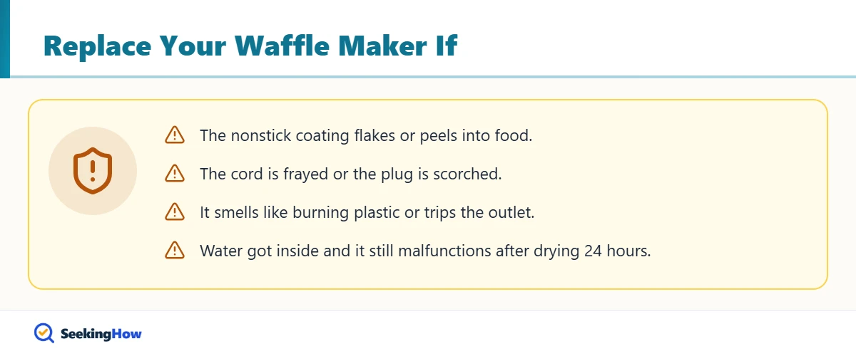 Signs a waffle maker should be replaced