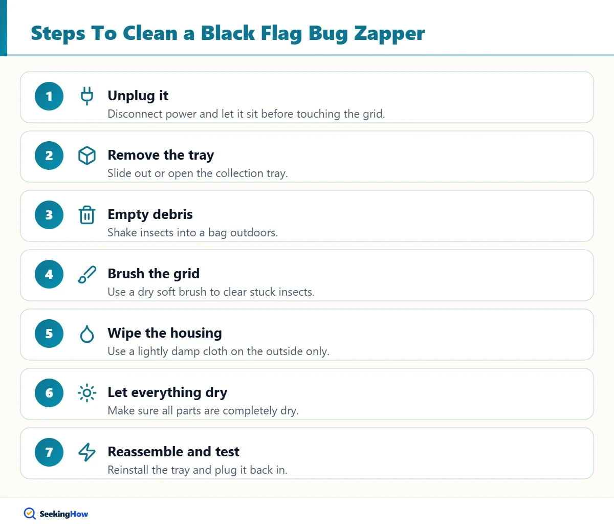 Eight steps to clean a Black Flag bug zapper