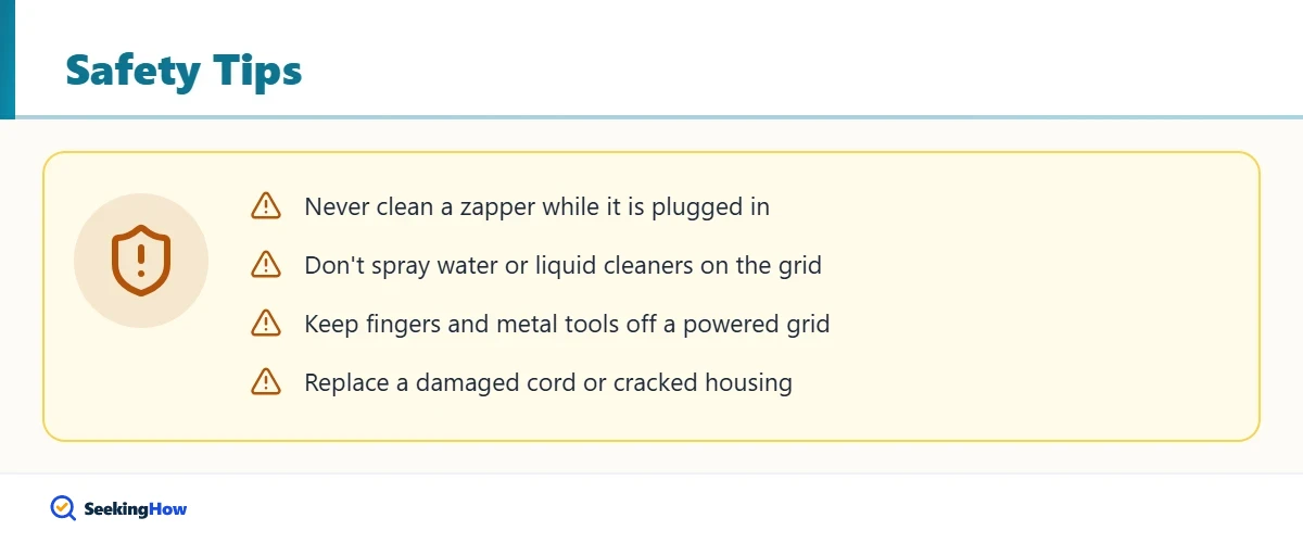Safety tips for cleaning a Black Flag bug zapper