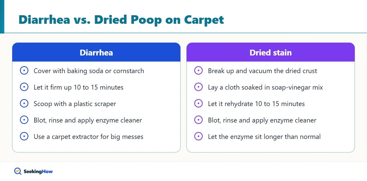 Homemade solution for cleaning dog poop out of carpet
