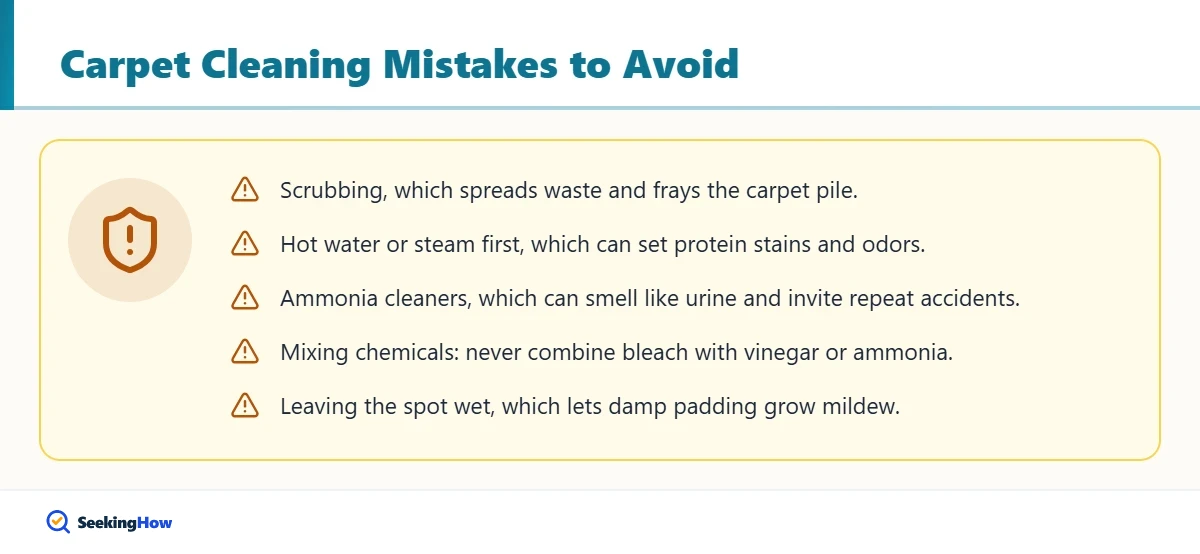 Do and do not tips for cleaning dog poop out of carpet