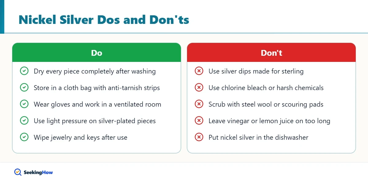 Dos and donts when you clean nickel silver