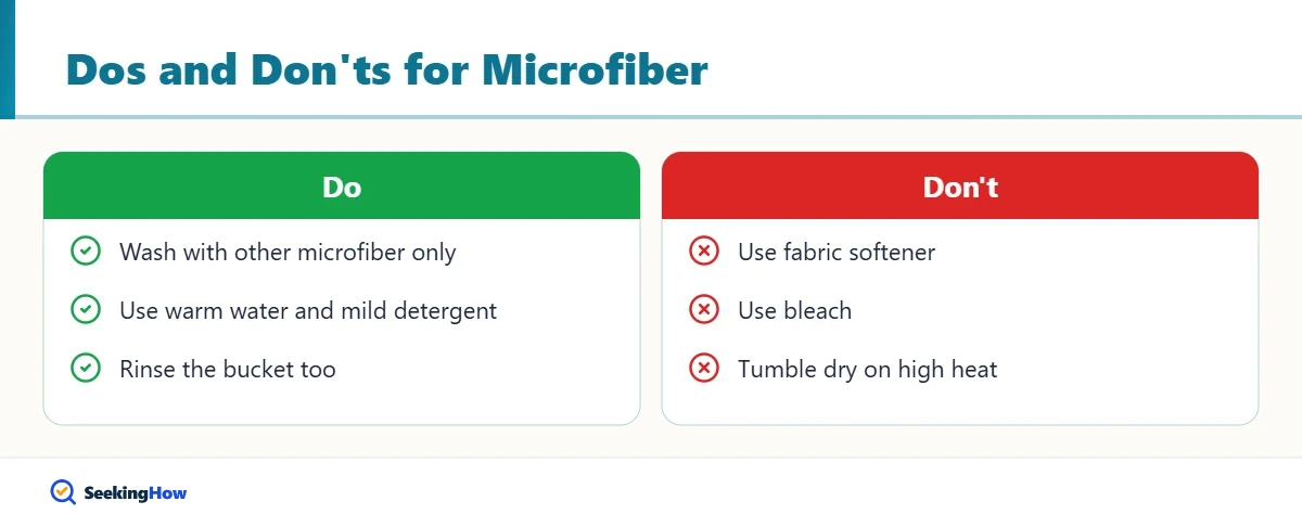 Dos and donts for washing a microfiber spin mop head