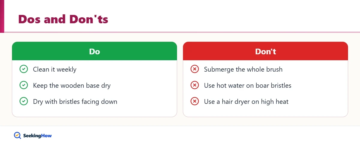 Dos and donts for cleaning a wave brush