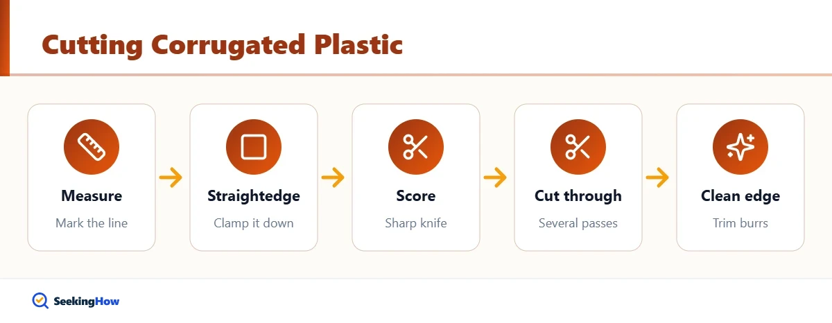 Process overview for how to cut corrugated plastic sheeting