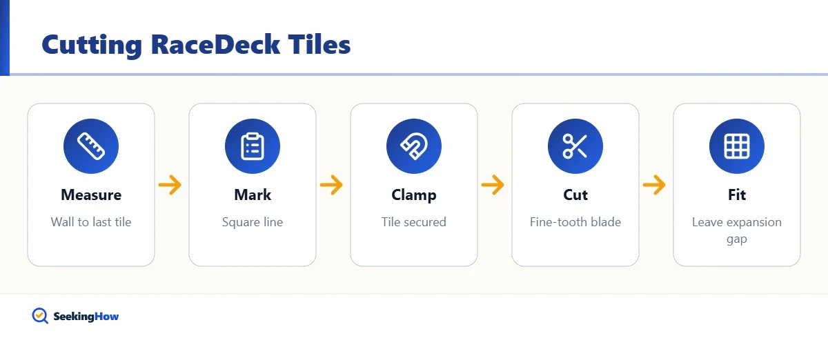 Overview of how to cut RaceDeck tiles