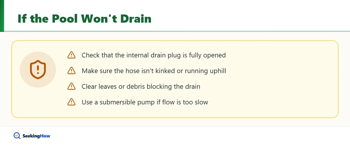 Troubleshooting tips when a Coleman pool will not drain