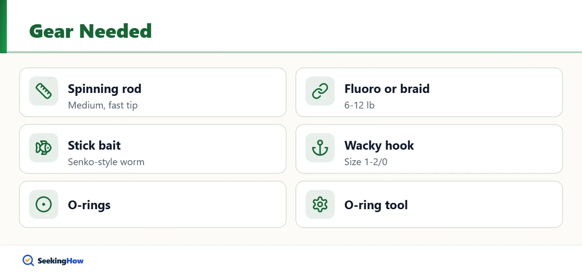 Checklist of gear needed to fish a wacky rig