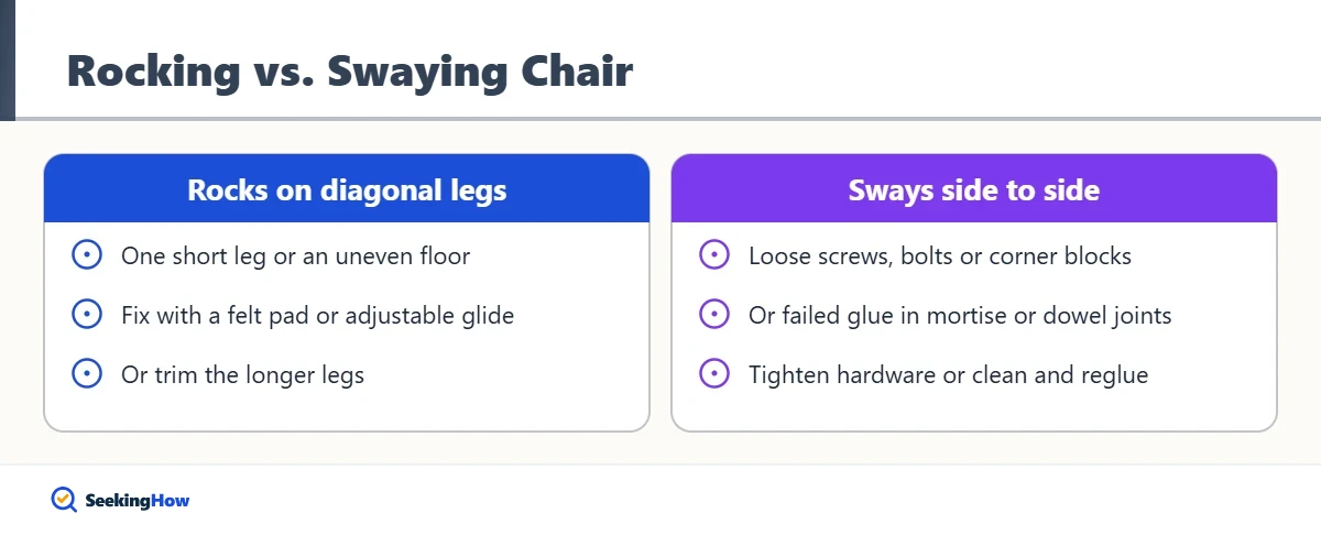 Process for how to fix a wobbly chair