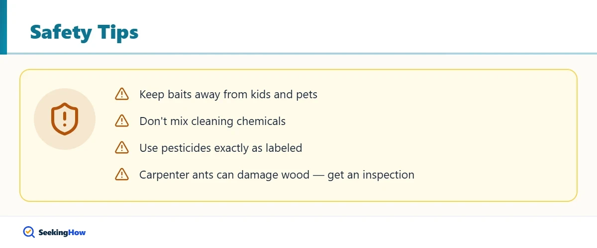 Dos and donts for getting rid of ants in the house