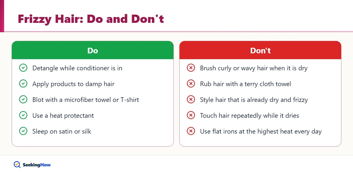 Dos and donts to get rid of frizzy hair