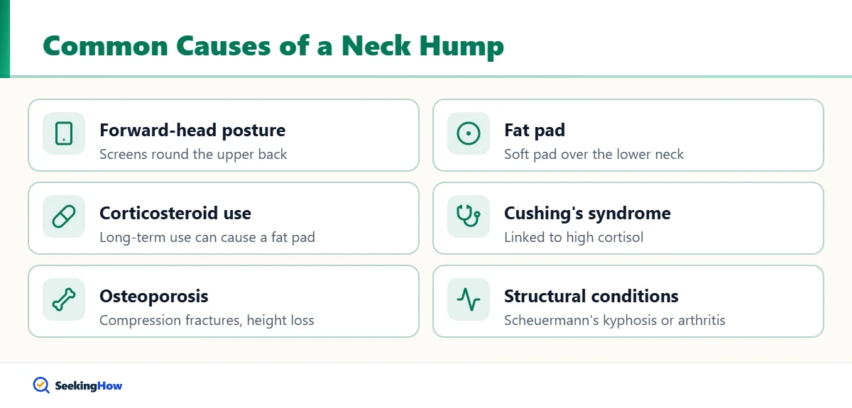 Common causes of a neck hump