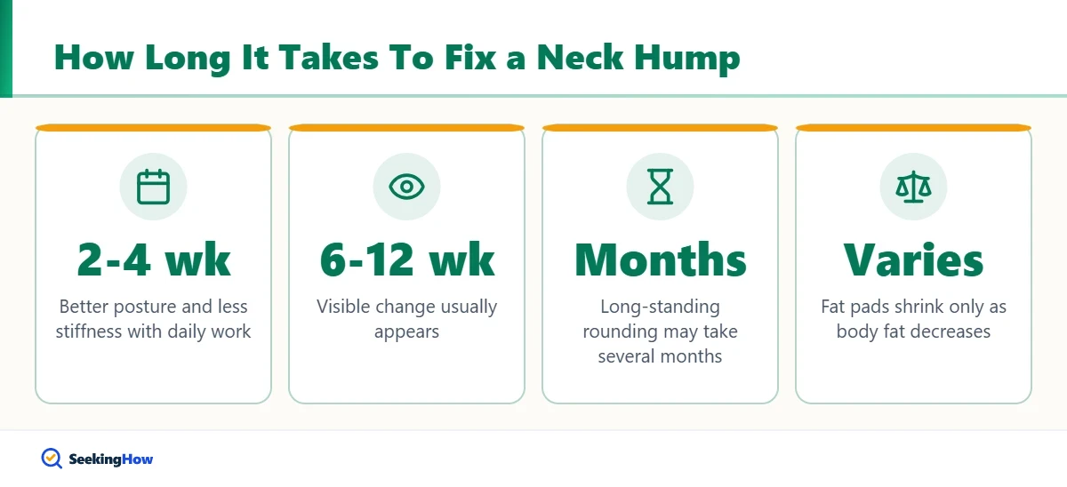 How long it takes to get rid of a neck hump