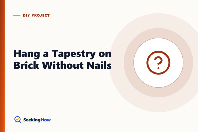 How To Hang a Tapestry on a Brick Wall Without Nails