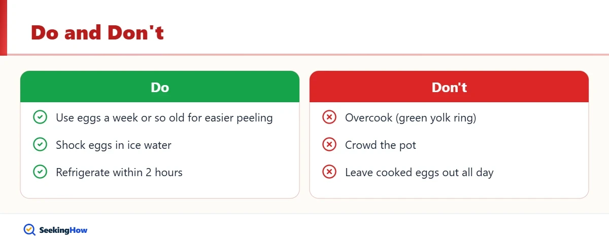 Do and do not tips for how to hard boil eggs