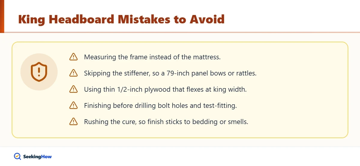 Dos and donts when making a king size headboard