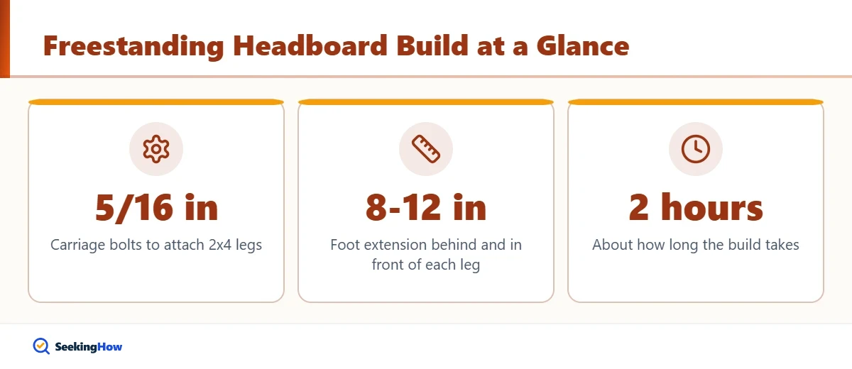 Process for how to make a headboard stand on its own