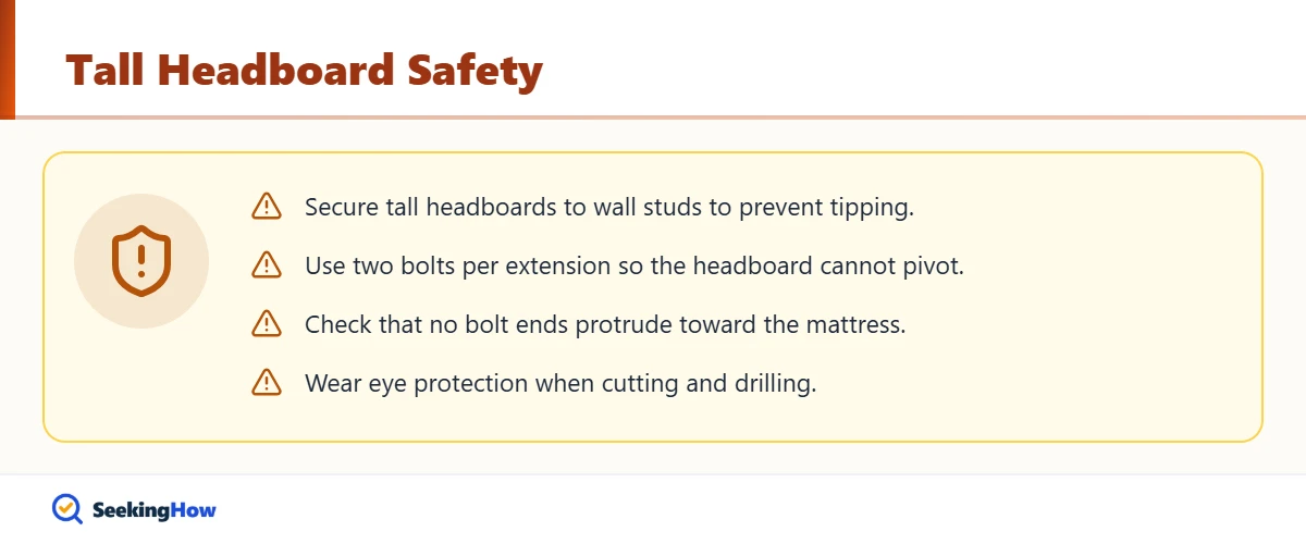Safety tips for making a headboard taller