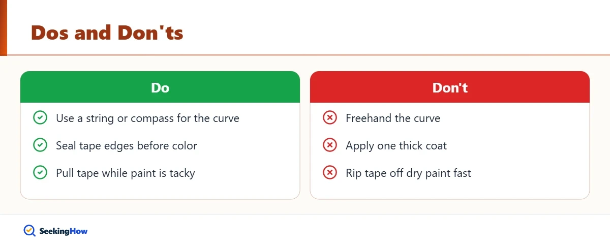 Dos and donts of painting an arch on a wall