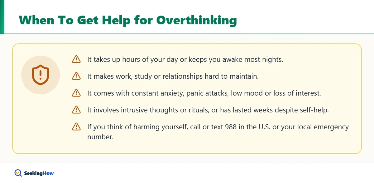 Signs you need professional help to reduce overthinking