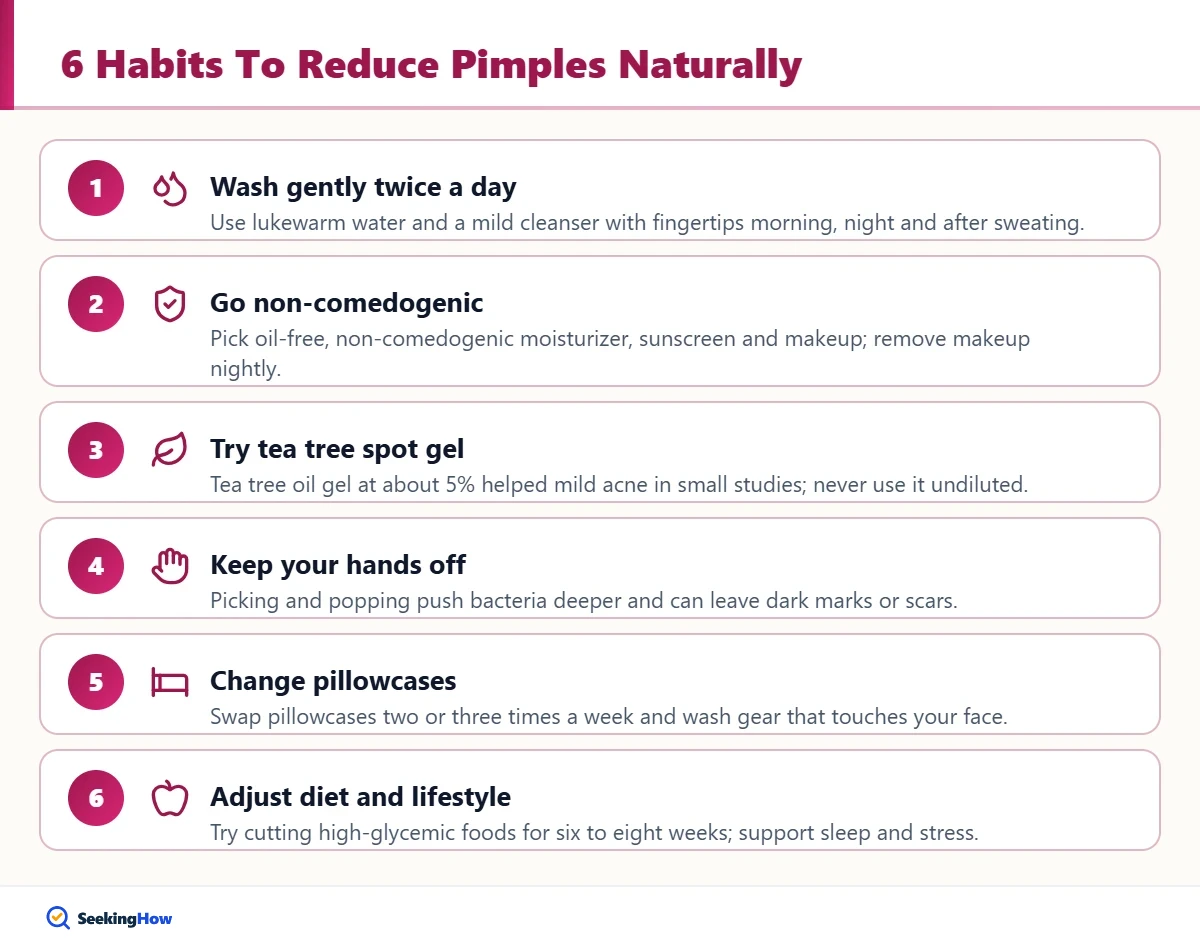 Six daily habits that help reduce pimples naturally