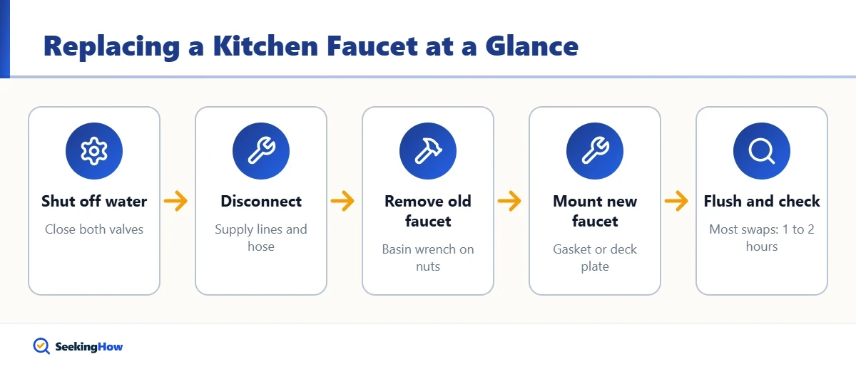 Overview of how to replace a kitchen faucet