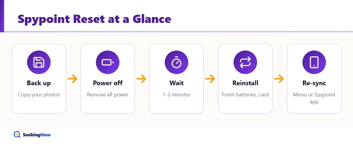 Overview of how to reset a Spypoint camera