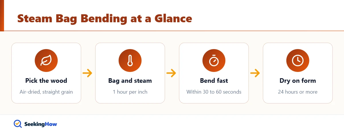 How to steam bend wood without a steam box using a steam bag