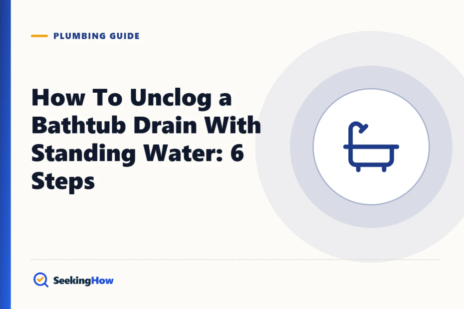 How To Unclog a Bathtub Drain With Standing Water: 6 Steps