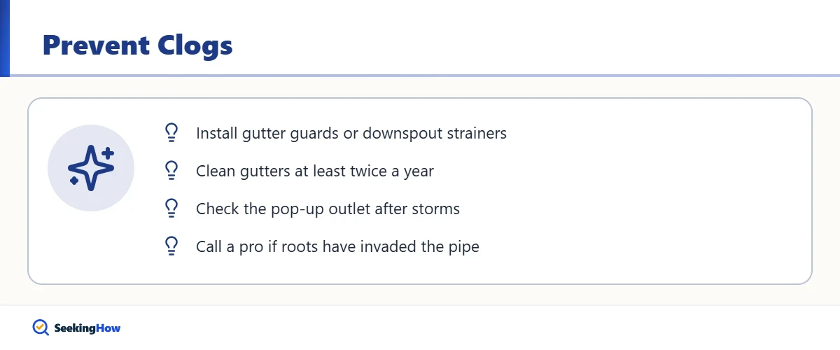 Tips to prevent underground gutter drain clogs