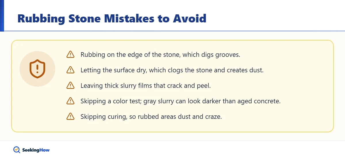 Safety tips for using a concrete rubbing stone