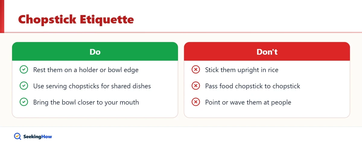 Etiquette do and do not tips for how to use chopsticks