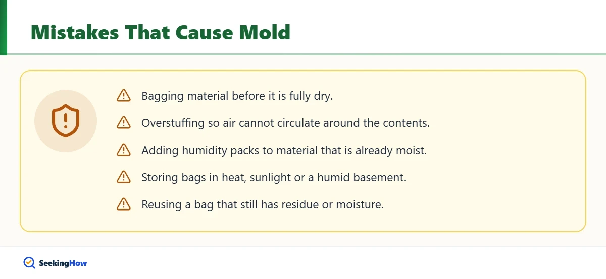 Mistakes to avoid when using Grove Bags for storage