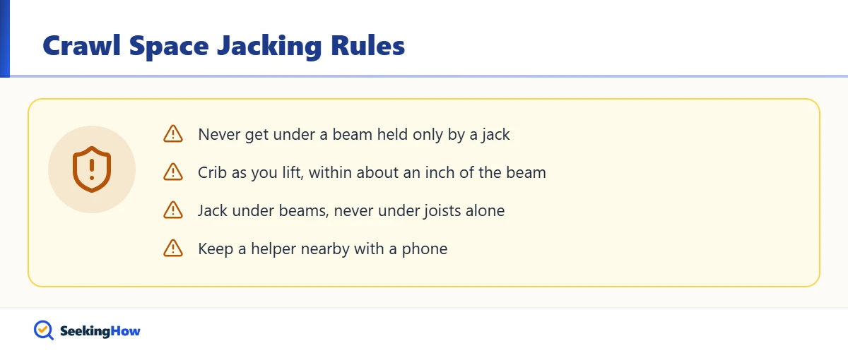 Safety rules when you level a house on piers yourself