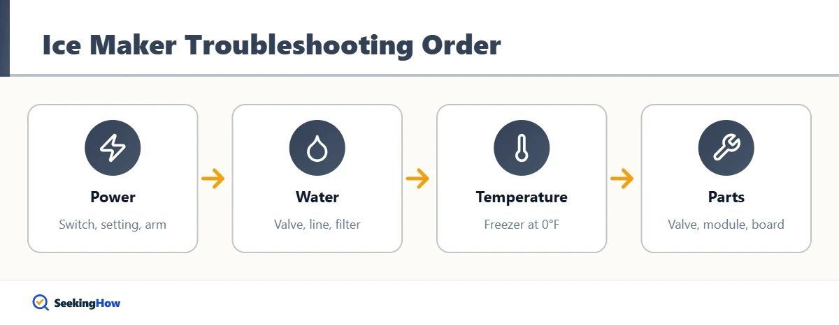 Key numbers for fixing a Whirlpool ice maker not working