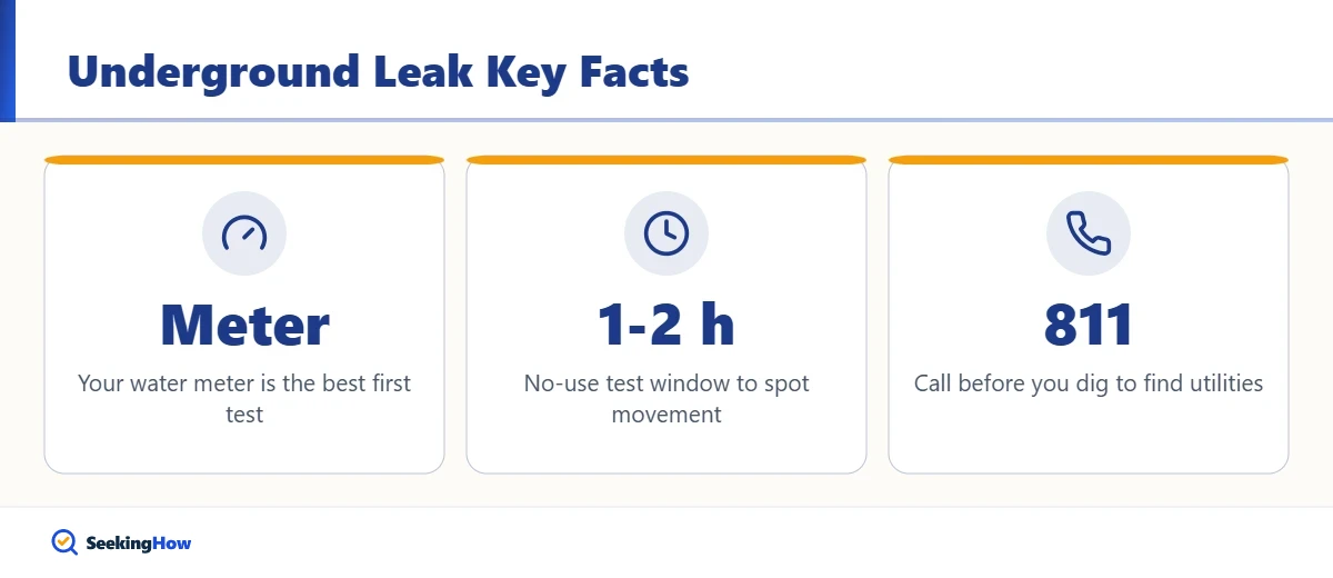 Key facts for how to tell if you have a water leak underground