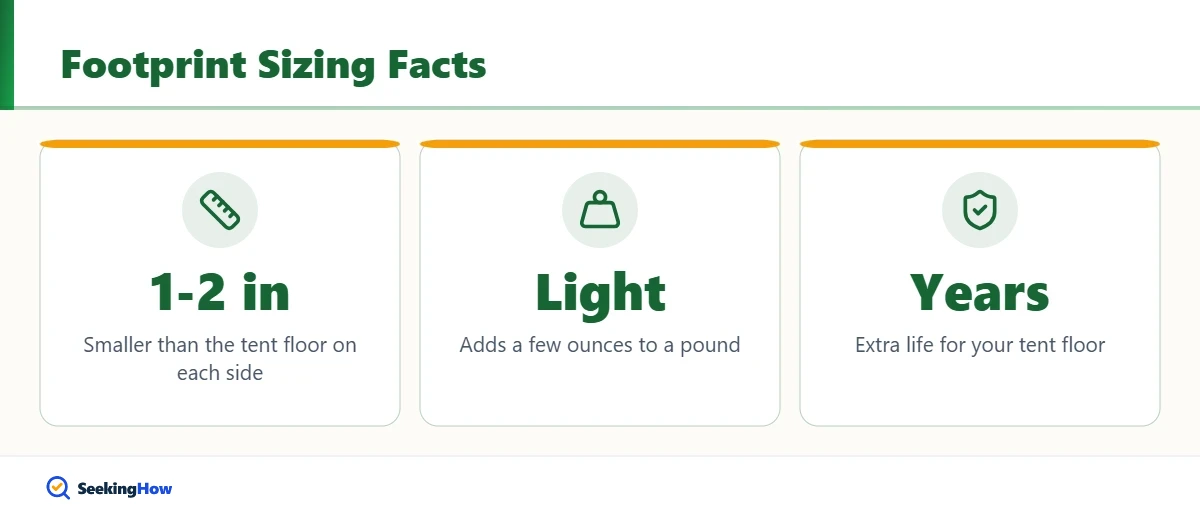 Tent footprint sizing and weight facts