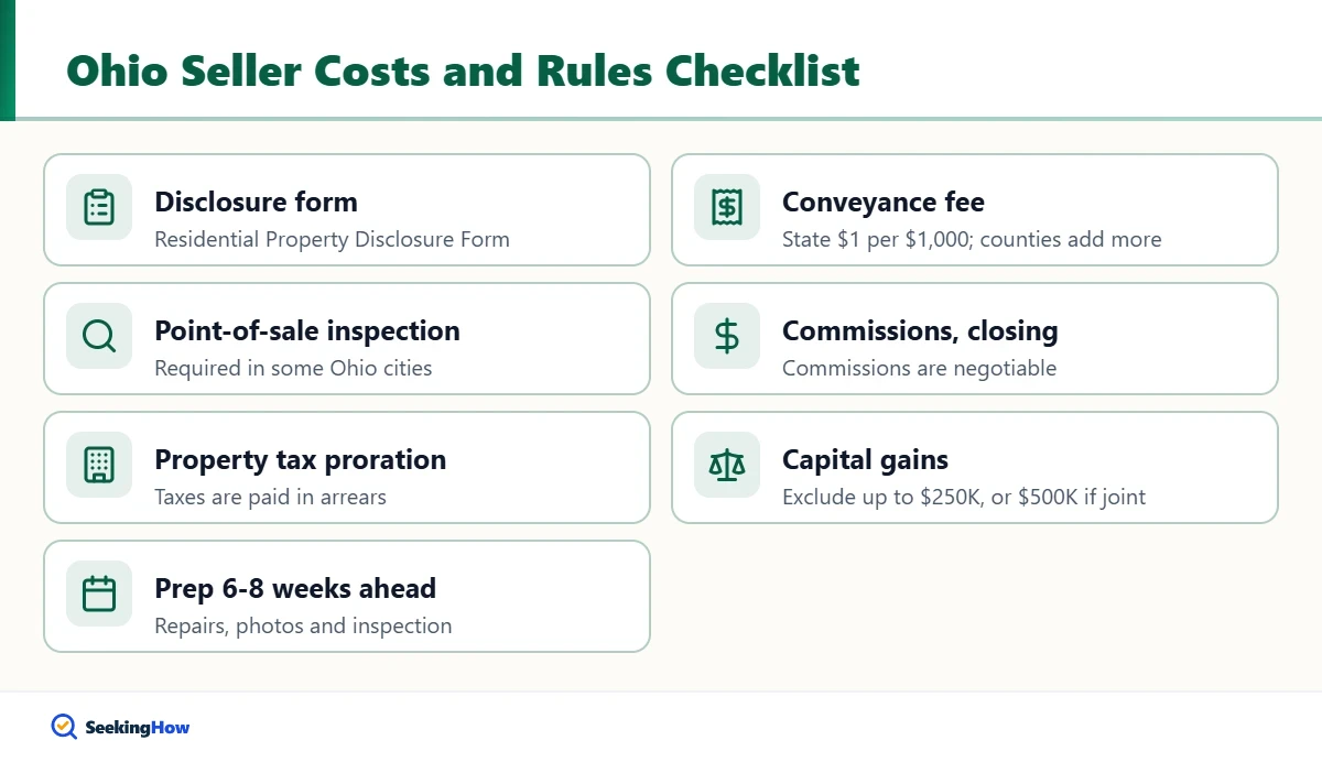 Checklist for sellers choosing the best time to sell a house in Ohio